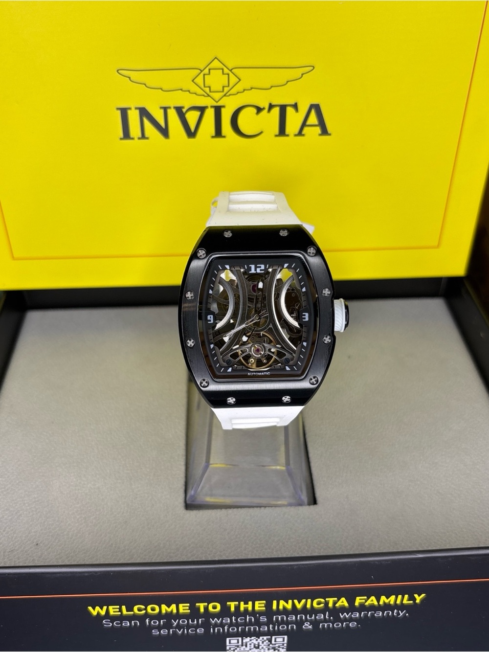 Invicta S1 Rally Primedrift Automatic Men's Watch w/ Skeleton Dial - 41mm, White